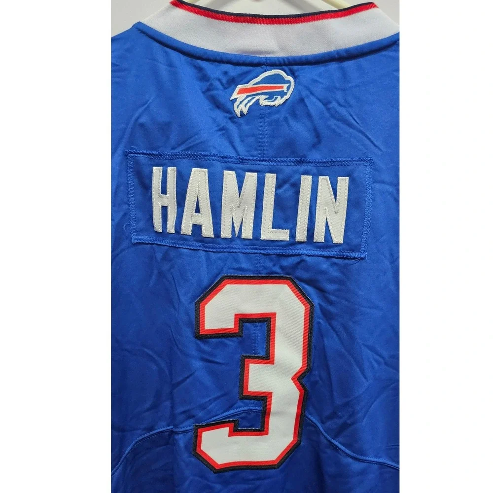 Nike Buffalo Bills Damar Hamlin 3 On Field Jersey Mens XXL Blue NFL NEW